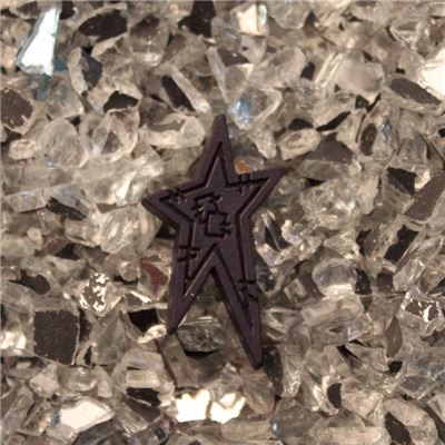 Button - Black Fun Star